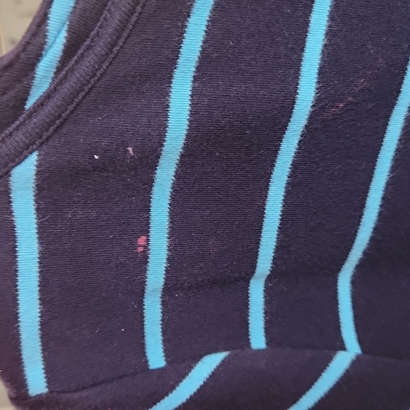 Talbots dress navy and blue stripes XLP - Picture 4 of 4